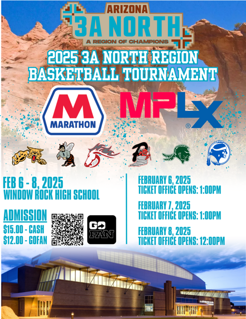 3A North Region Basketball Tournament flyer